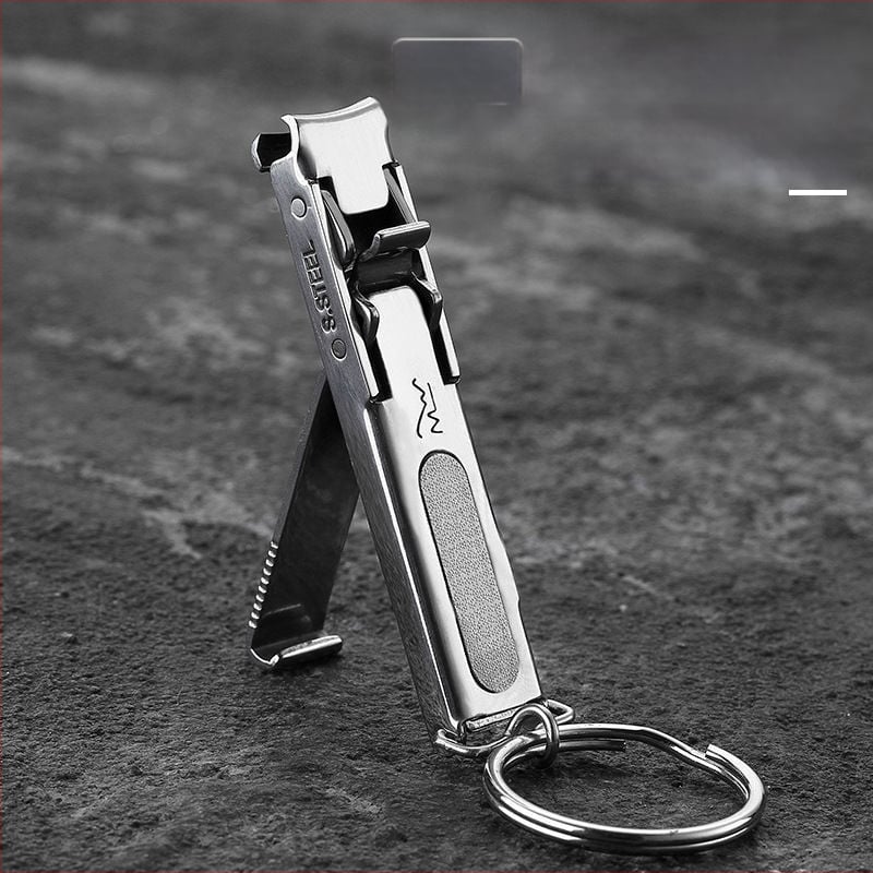 Αναδιπλώσιμο εργαλείο νυχιών από ανοξείδωτο ατσάλι με μηχανισμό κλειδώματος και ενσωματωμένο αρχείο – φορητό, με επίπεδο στόμιο, οικιακού στυλ