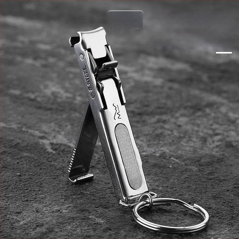 Αναδιπλώσιμο εργαλείο νυχιών από ανοξείδωτο ατσάλι με μηχανισμό κλειδώματος και ενσωματωμένο αρχείο – φορητό, με επίπεδο στόμιο, οικιακού στυλ