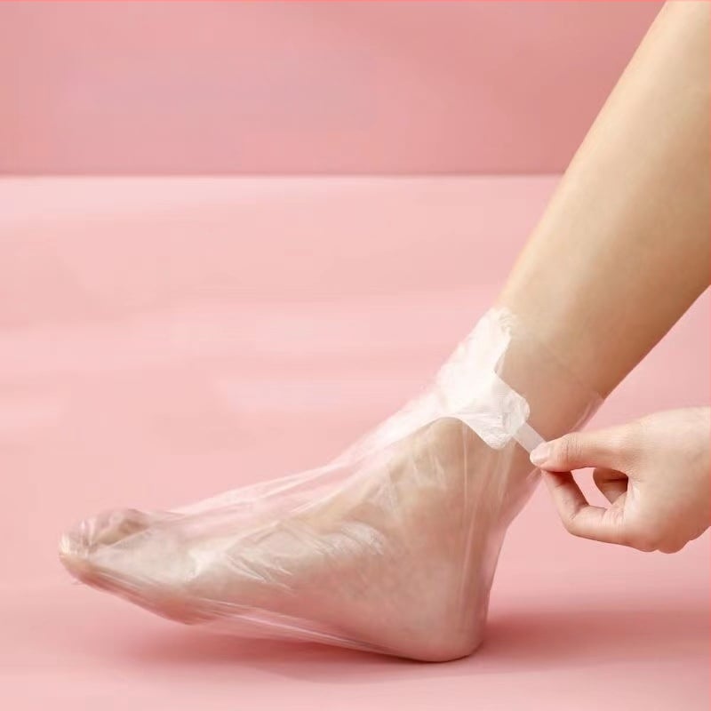 Vienkartiniai kojų uždangalai iš PE, skaidrūs, dulkių atsparūs, 100 vnt.