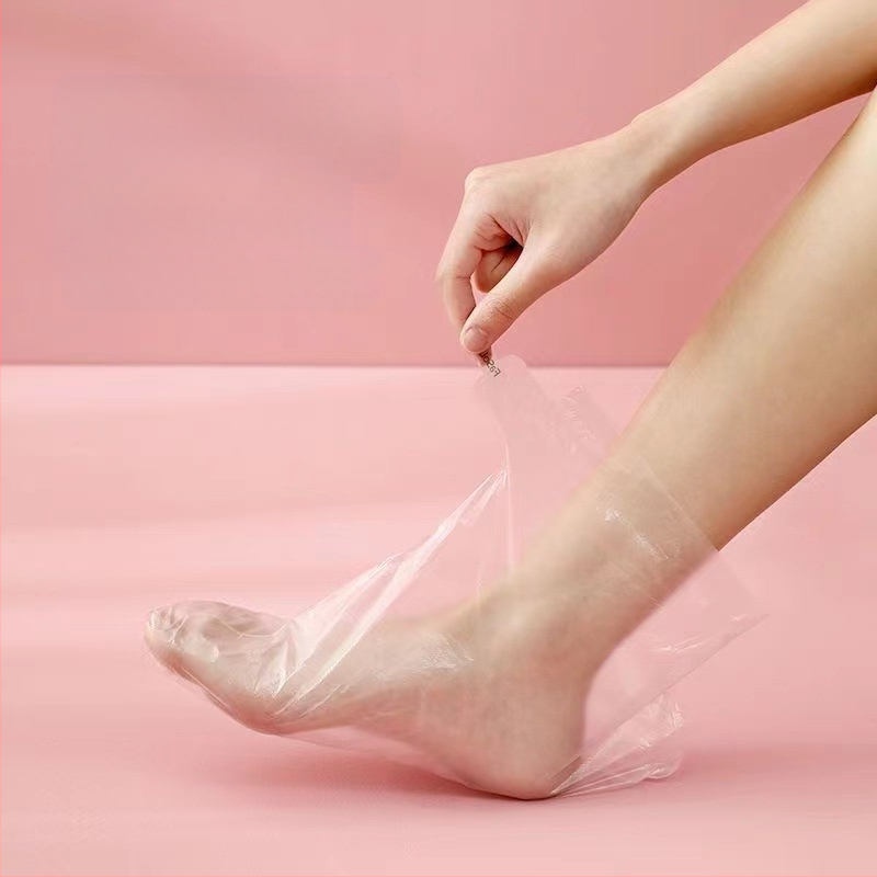 Vienkartiniai kojų uždangalai iš PE, skaidrūs, dulkių atsparūs, 100 vnt.