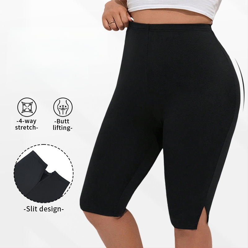 Дамски клин за йога с висока талия, петчастна дължина, стегнато прилягане, полиестер, висока еластичност