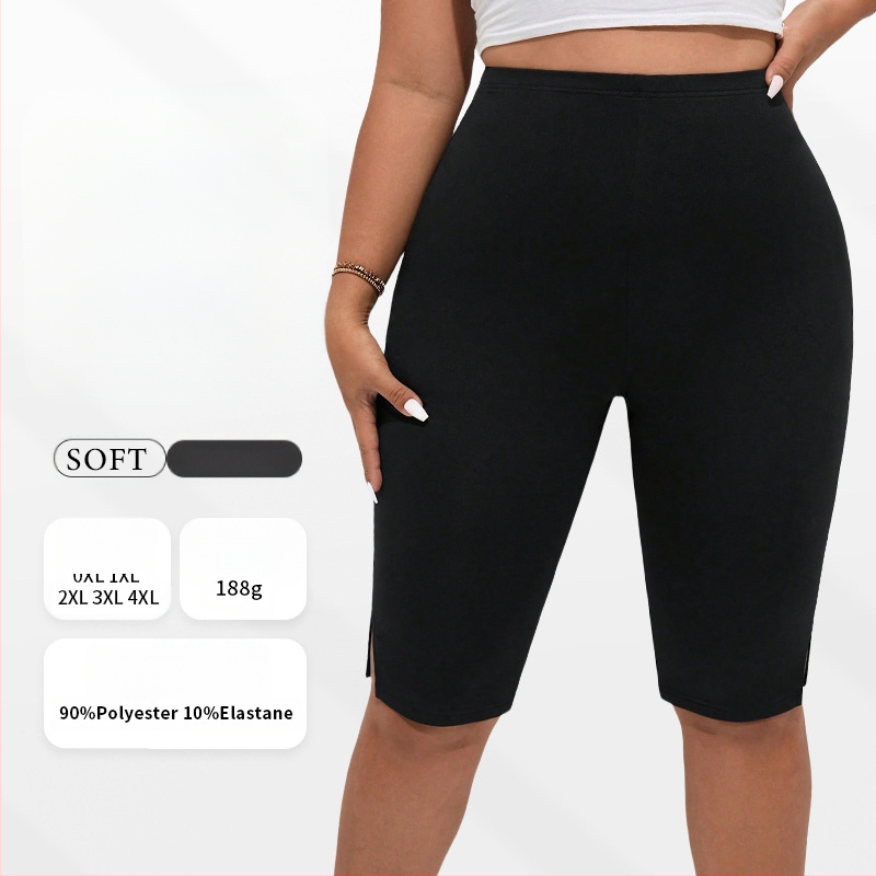 Дамски клин за йога с висока талия, петчастна дължина, стегнато прилягане, полиестер, висока еластичност