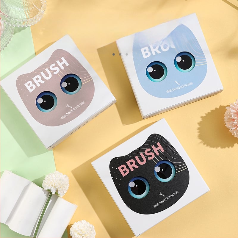 Комплект четки за грим - шестчастен комплект, деликатни меки власинки, огледало, подходящ за начинаещи