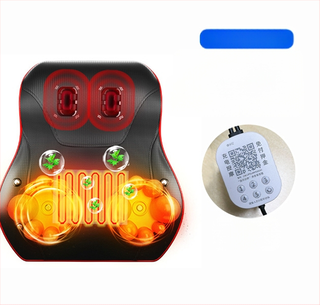 Ābolam formas masāžas spilvens ar 6+ masāžas galvām, kaklam, mugurai, viduklim, gurniem un kājām, 3. ātrums, mehānisks masāžas