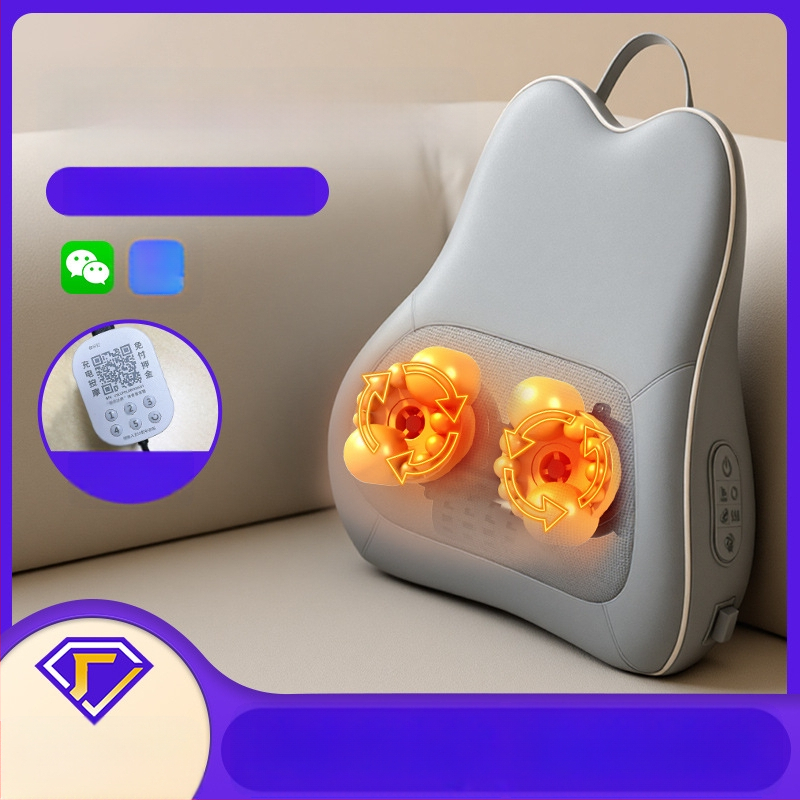 Ābolam formas masāžas spilvens ar 6+ masāžas galvām, kaklam, mugurai, viduklim, gurniem un kājām, 3. ātrums, mehānisks masāžas