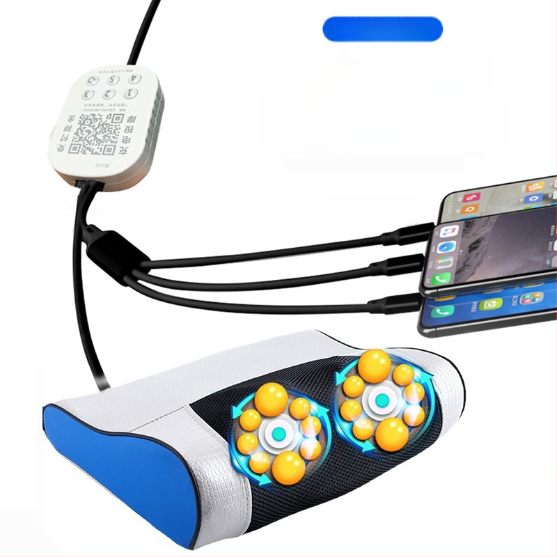 Ābolam formas masāžas spilvens ar 6+ masāžas galvām, kaklam, mugurai, viduklim, gurniem un kājām, 3. ātrums, mehānisks masāžas