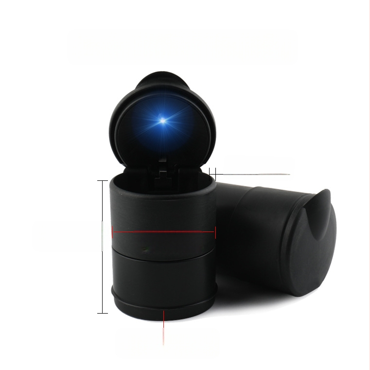 Τασάκι αυτοκινήτου με LED νυχτερινό φως, ανθεκτικό σε υψηλές θερμοκρασίες, universal 4S με καπάκι