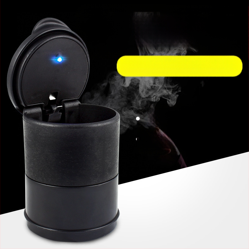 Τασάκι αυτοκινήτου με LED νυχτερινό φως, ανθεκτικό σε υψηλές θερμοκρασίες, universal 4S με καπάκι