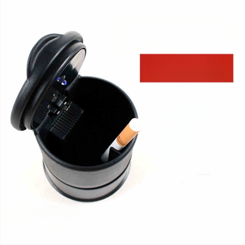 Τασάκι αυτοκινήτου με LED νυχτερινό φως, ανθεκτικό σε υψηλές θερμοκρασίες, universal 4S με καπάκι