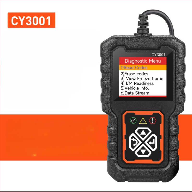CY3001 OBD II automobiļu bojājumu diagnostikas iekārta, spriegums 9-16V, darba temperatūra -40 līdz 65 °C
