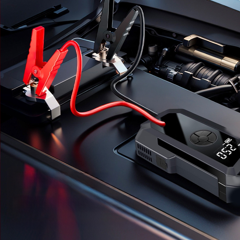 Φορητή αντλία αέρα αυτοκινήτου, ασύρματη, με ψηφιακή οθόνη, φωτισμό και φόρτιση USB — 14.8V, έως 80W, 30 L/min