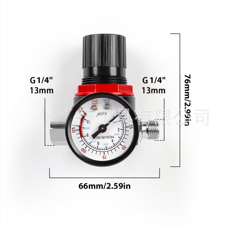 Vakuuma spiediena manometrs ar G1/4 vītni, diapazons 0–1, precizitāte 0,1