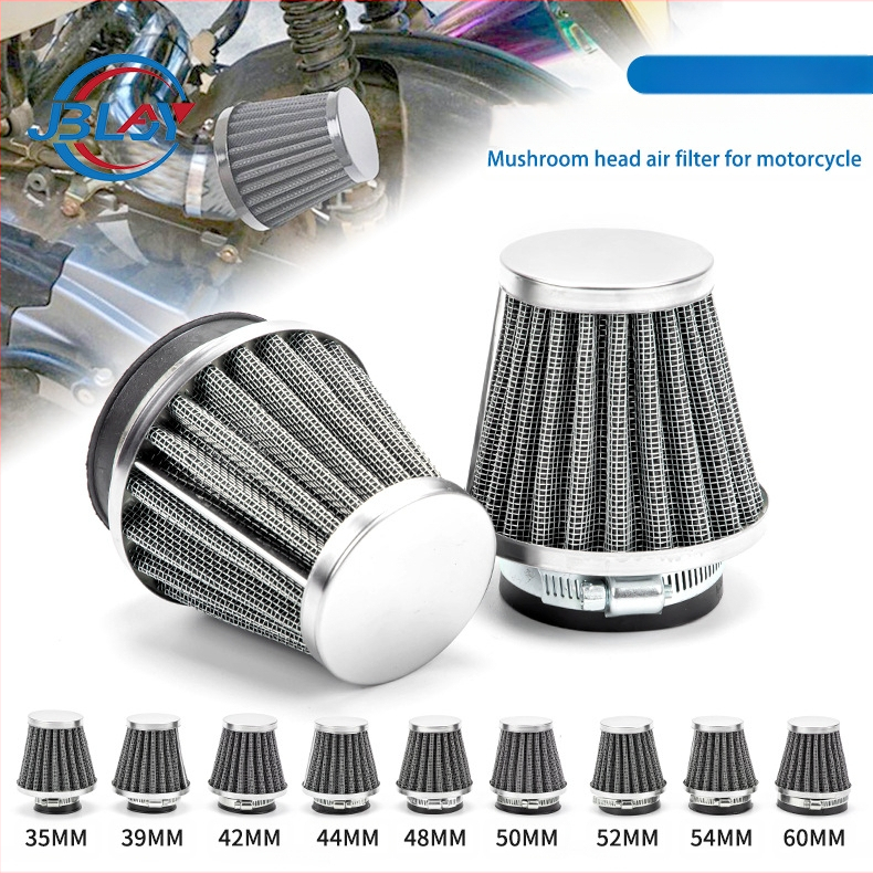 Motociklu gaisa filtrs L1 Mushroom Head – JBL, alumīnija siets, neausta auduma, gumijas galva