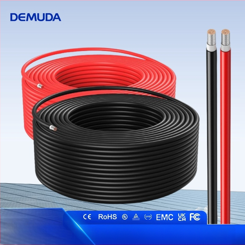 Cablu DC fotovoltaic pentru panouri solare, conductor din cupru de înaltă puritate, secțiune 2,5–35 mm², izolație PV1-F dublă, certificat CE și 3C