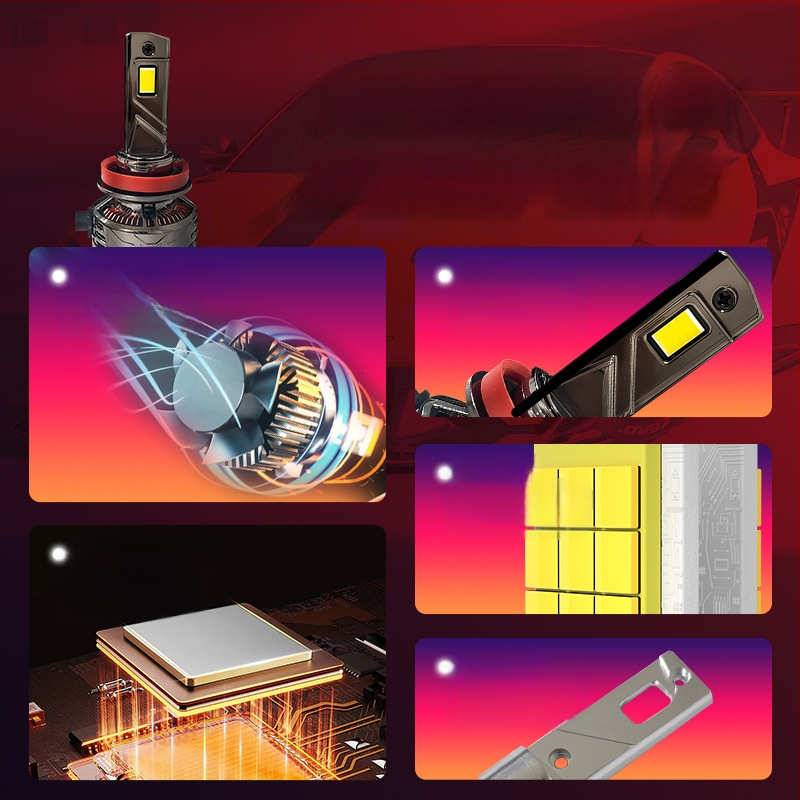 H7 240W Autó LED Fényszórók, 12000LM, 12V, IP67