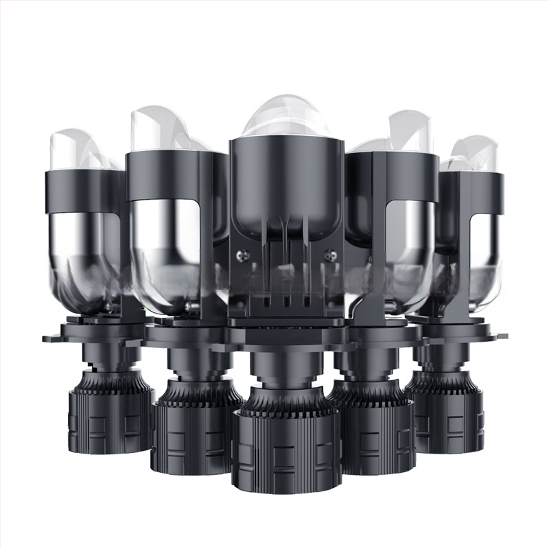 H4 LED autó lámpa kettős lencsével és fisheye fókuszú fényszóró, 40W, 13.6V, 8000 lm, IP68