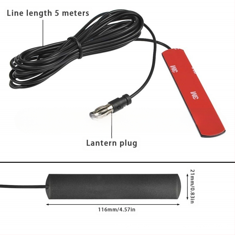 Qiyuntong ANT-1 automobiļu radio antenas patch, priekšējā un aizmugurējā, FM signāls