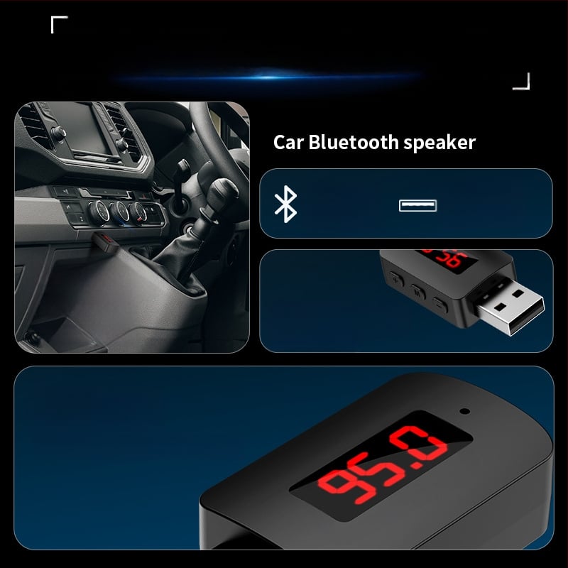 Bluetooth 5.4 USB garso imtuvą-siuntėjas MX-M10 automobiliui, Plug-and-Play, 100 Mbps, veikimo spindulys 10 m