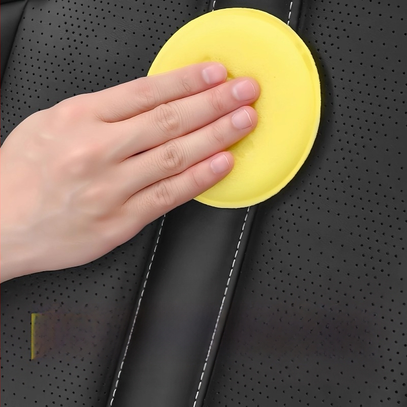 Гъба за полиране на автомобил — ръчно средство с кръгъл край, полиуретанова гъба за нанасяне на твърд восък, марка Weilier Shield