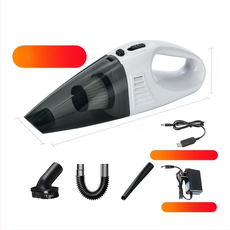 Autó mini kézi porszívó, 12V, 3500Pa, hordozható nedves-száraz tisztítás