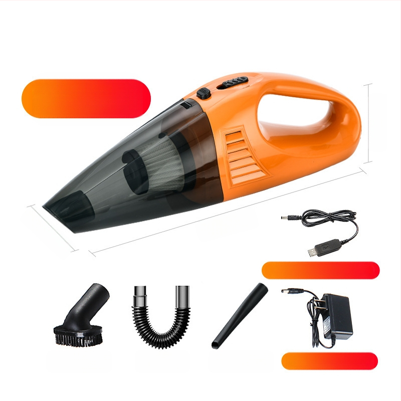 Autó mini kézi porszívó, 12V, 3500Pa, hordozható nedves-száraz tisztítás