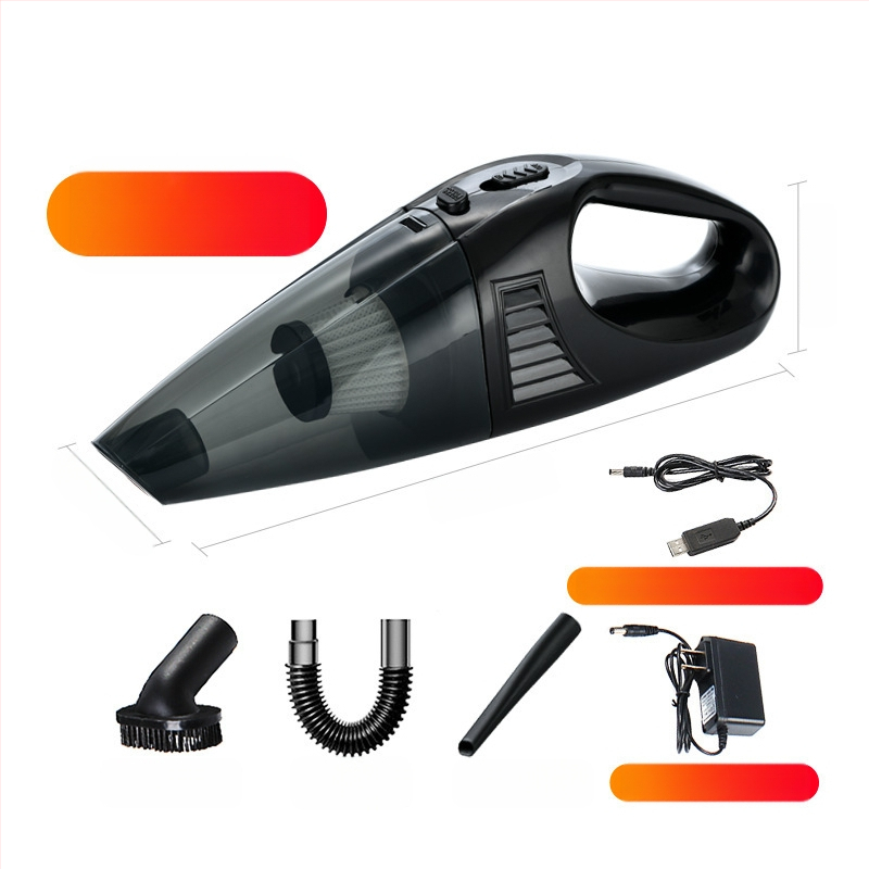Autó mini kézi porszívó, 12V, 3500Pa, hordozható nedves-száraz tisztítás