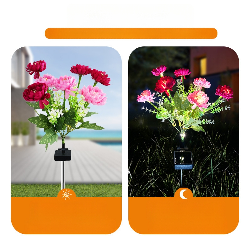 Lanteră LED solară pentru exterior Snow Lotus Lantern — ABS, IP65, 0.2W, 6–12h