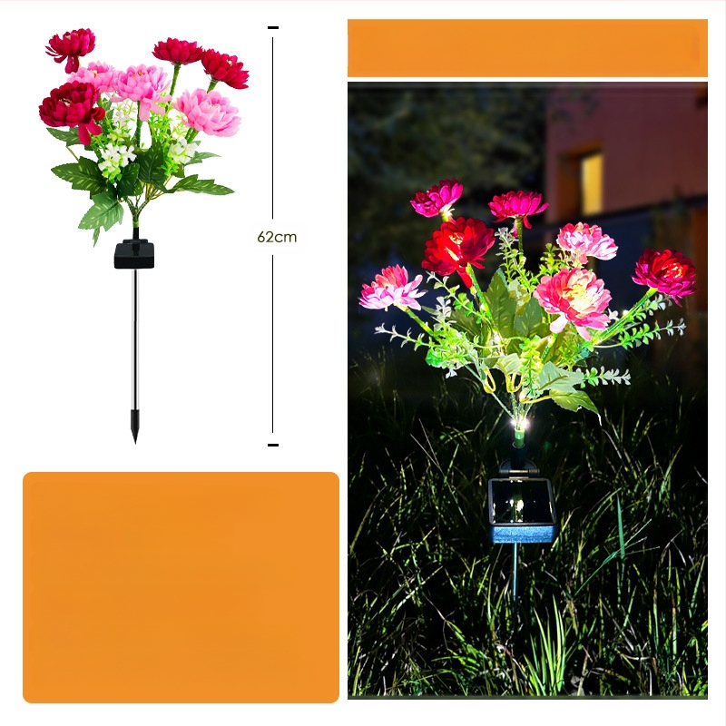 Lanteră LED solară pentru exterior Snow Lotus Lantern — ABS, IP65, 0.2W, 6–12h