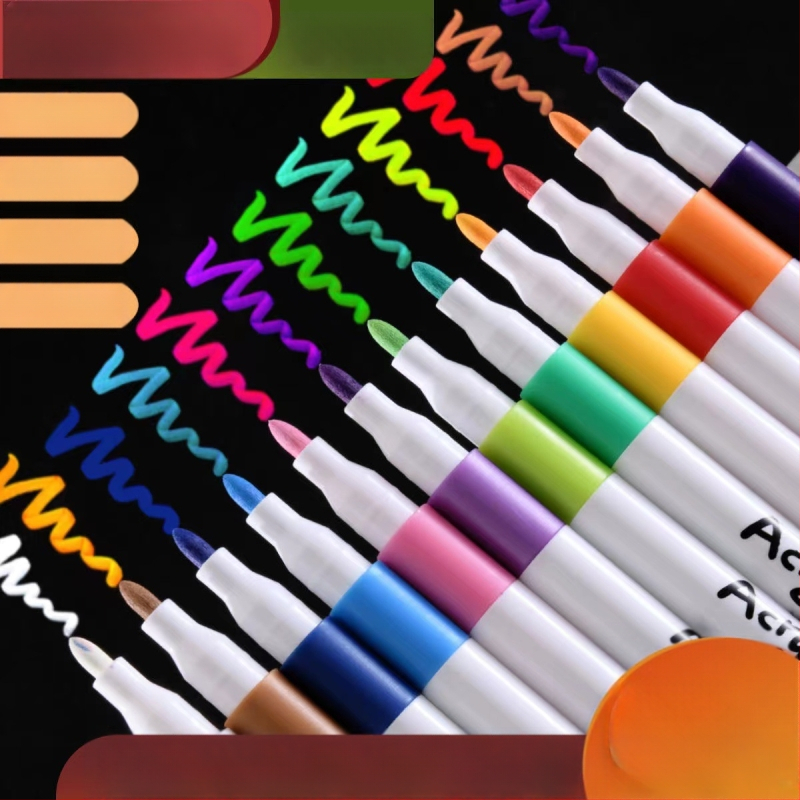 Акрилни маркери за изкуство – водоустойчиви и не избледняват, подходящи за графити, керамика и акварел – Joyful