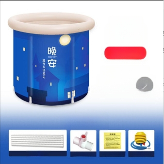 Găleată de baie pliabilă pentru adulți, material PVC/nylon, pentru baie, Water Beauty