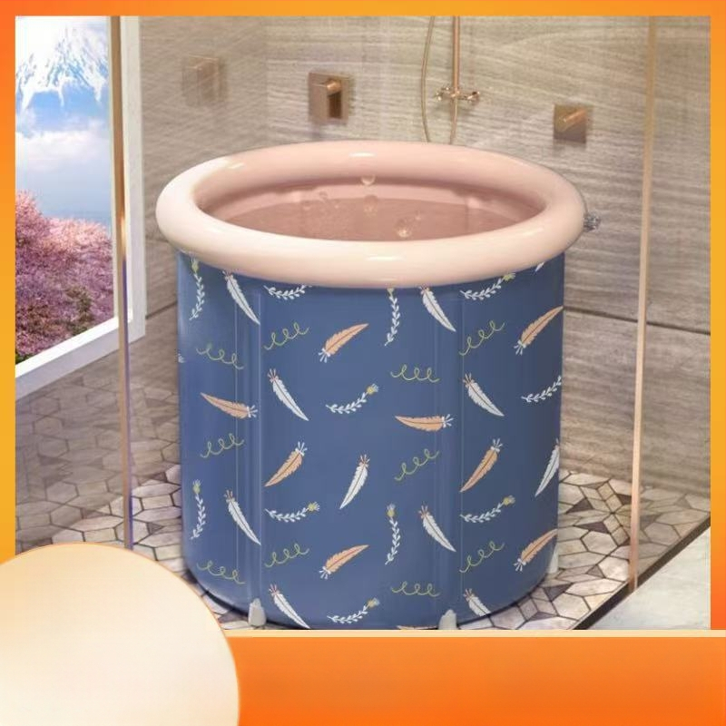 Găleată de baie pliabilă pentru adulți, material PVC/nylon, pentru baie, Water Beauty