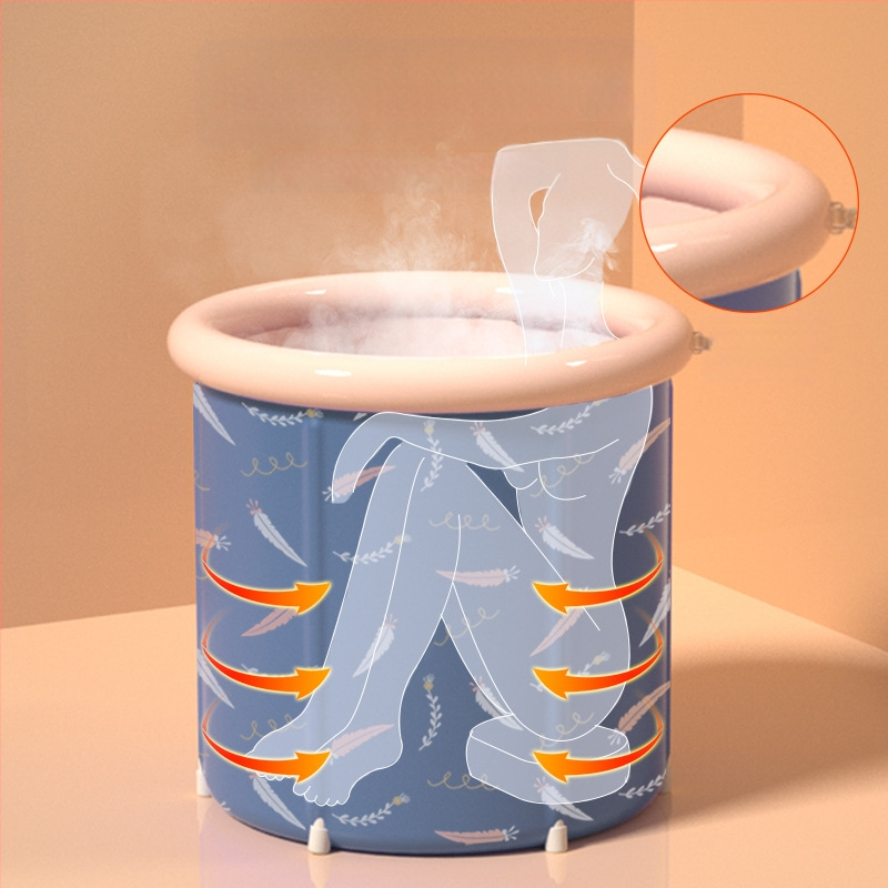 Găleată de baie pliabilă pentru adulți, material PVC/nylon, pentru baie, Water Beauty