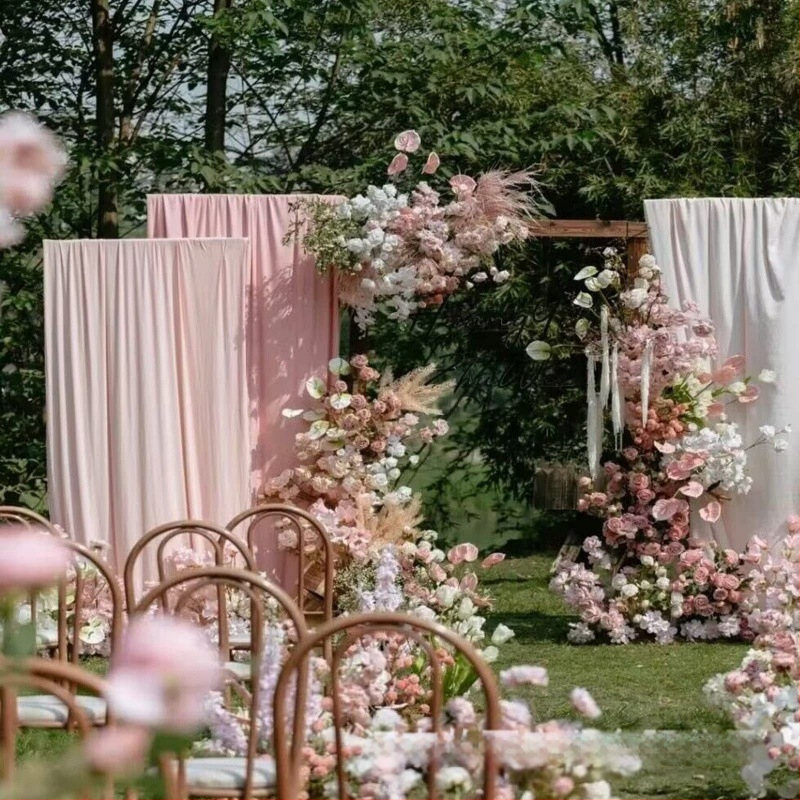 Perlų šifono užuolaida – rankų darbo, pritaikoma gimtadienio dekoracijoms