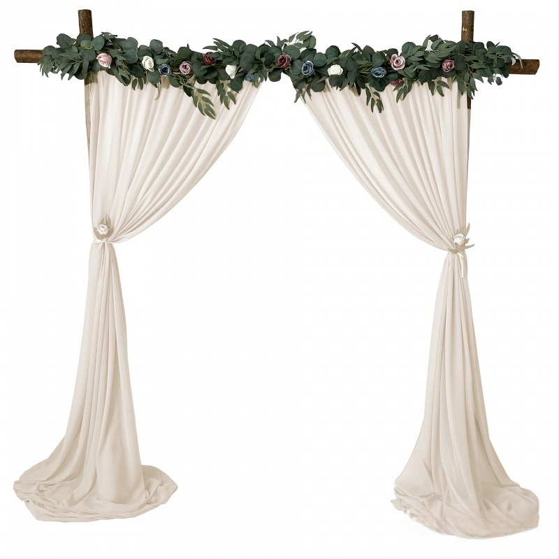 Perlų šifono užuolaida – rankų darbo, pritaikoma gimtadienio dekoracijoms