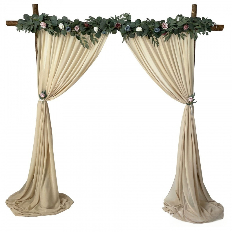 Perlų šifono užuolaida – rankų darbo, pritaikoma gimtadienio dekoracijoms