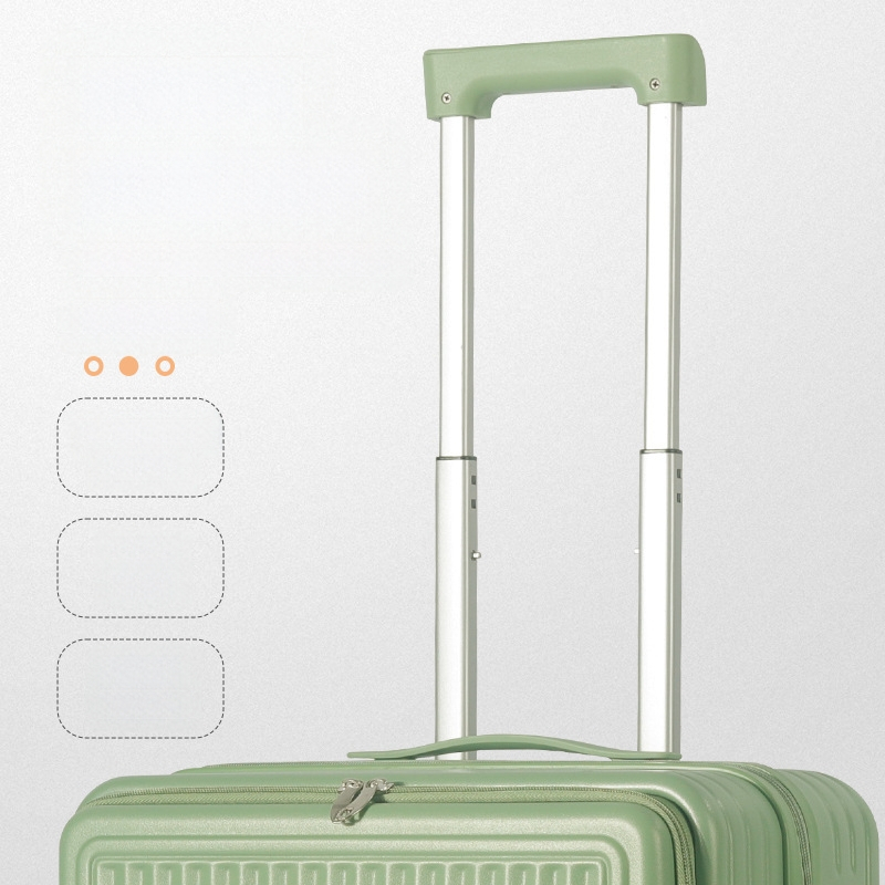 Куфар за пътуване с фронтално отваряне, ABS+PC материал, отваряне с цип, универсални колела, водоустойчив, антибактериален, много лек, тежи 3,2 кг