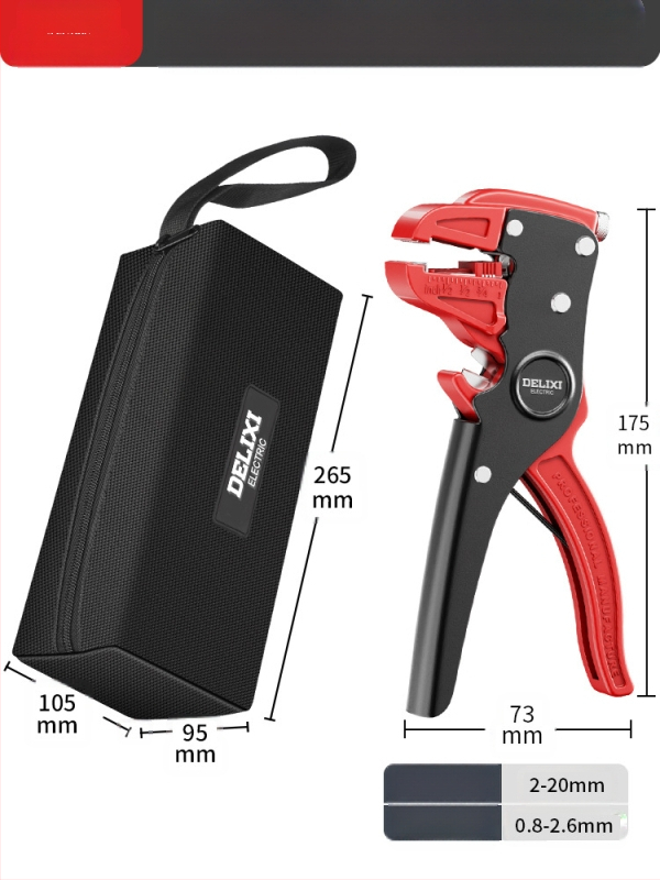 Delixi kacsa-szájú huzalcsupaszító fogó – Többfunkciós, Gyors csupaszítás, Ipari szint, Súly 0,26 kg