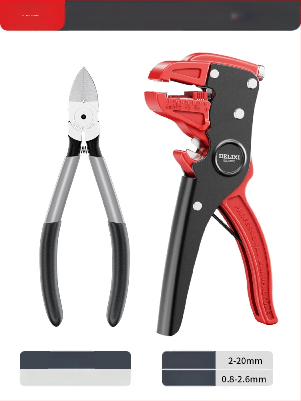 Delixi kacsa-szájú huzalcsupaszító fogó – Többfunkciós, Gyors csupaszítás, Ipari szint, Súly 0,26 kg