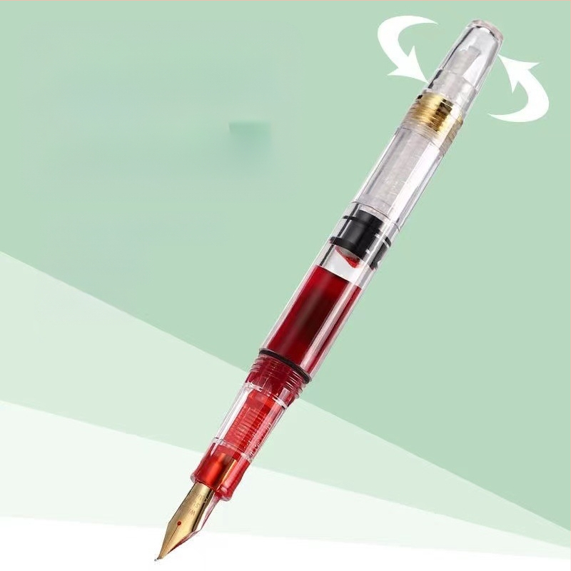 Plastmasas pildspalva ar pistona tveršanas sistēmu, irīdija gals, modelis G-00608003, logotipa drukāšana pieejama