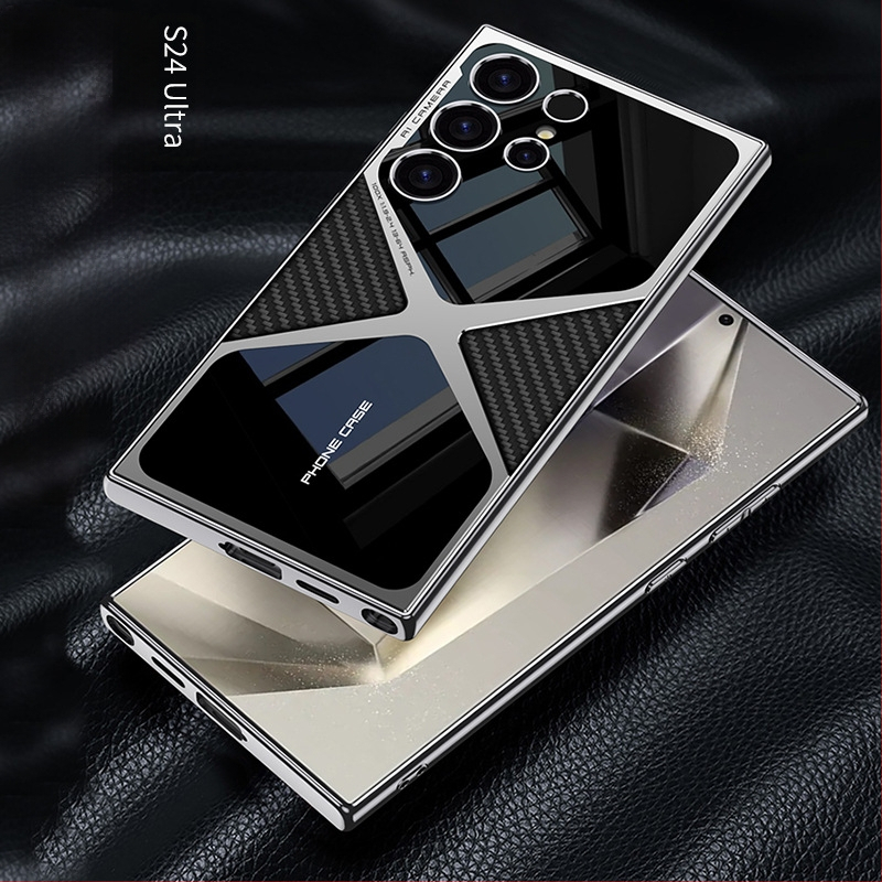 GKK kryt Galaxy S25/S24/S23 Ultra – PC+TPU+koža, elektroplatinovaný povrch, injekčné formovanie, odolný proti nárazom, proti pádu