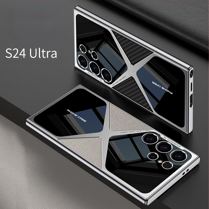 GKK kryt Galaxy S25/S24/S23 Ultra – PC+TPU+koža, elektroplatinovaný povrch, injekčné formovanie, odolný proti nárazom, proti pádu