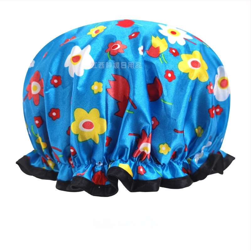 Bonetă de duș din PEVA, impermeabilă, cu dublu strat, fără logo, personalizabilă