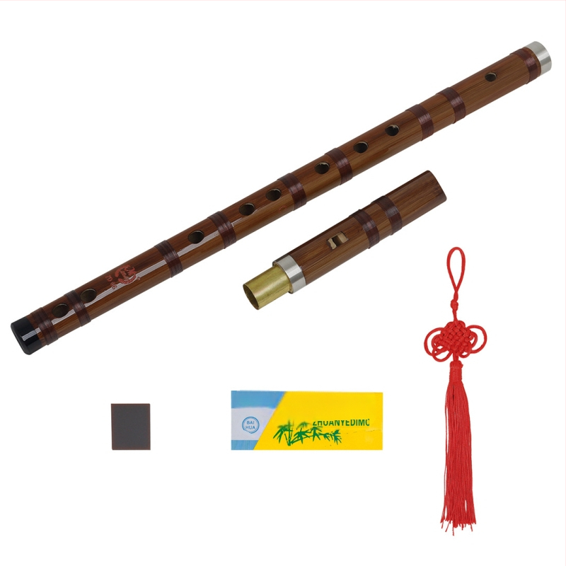 Meabet ZD-06 Flaută din bambus pentru începători, acord CDEFG, cutie ABS