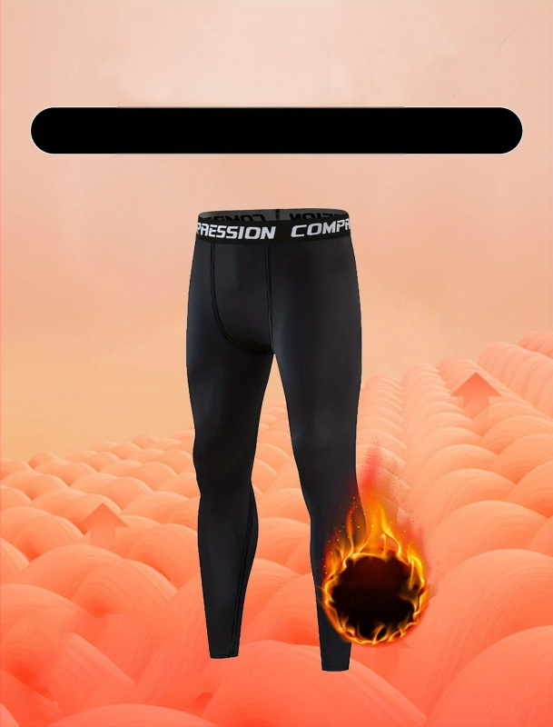 Мъжки спортни панталони с флисово подплата, тясно прилепнали за тренировки, 90% полиестер в смесени влакна, подходящи за всички сезони