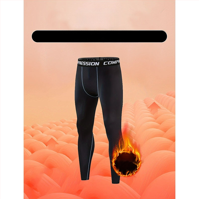 Мъжки спортни панталони с флисово подплата, тясно прилепнали за тренировки, 90% полиестер в смесени влакна, подходящи за всички сезони