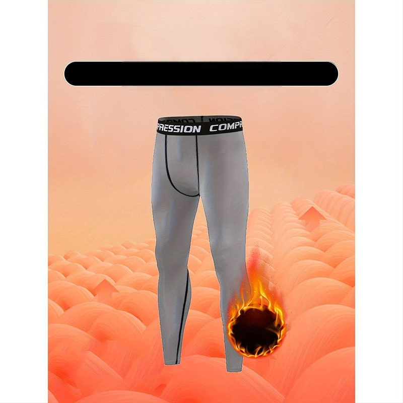 Мъжки спортни панталони с флисово подплата, тясно прилепнали за тренировки, 90% полиестер в смесени влакна, подходящи за всички сезони