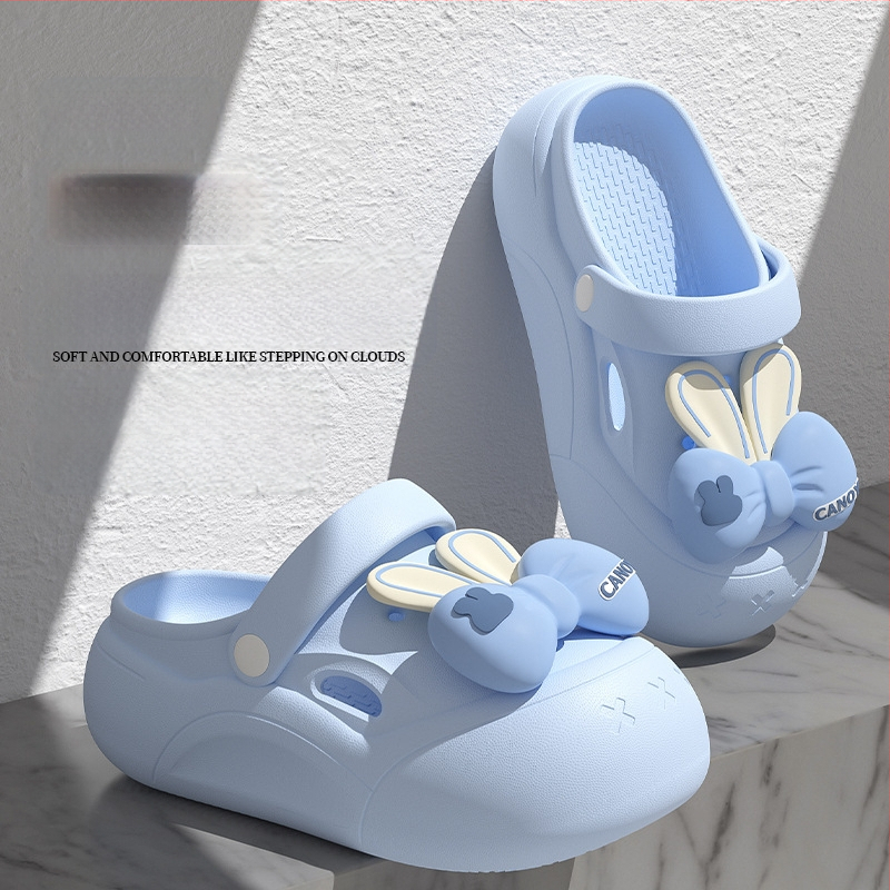 Sandale unisex Crocs din EVA, talpă groasă 5–6 cm, design Baotou Cartoon, crește înălțimea, vară 2025