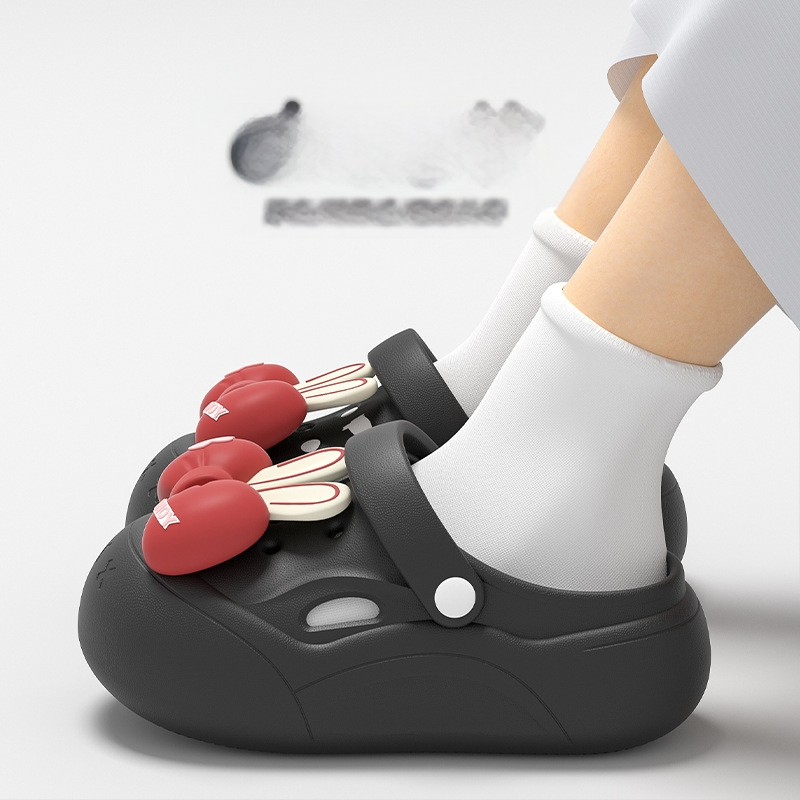 Sandale unisex Crocs din EVA, talpă groasă 5–6 cm, design Baotou Cartoon, crește înălțimea, vară 2025