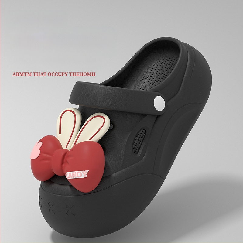 Sandale unisex Crocs din EVA, talpă groasă 5–6 cm, design Baotou Cartoon, crește înălțimea, vară 2025