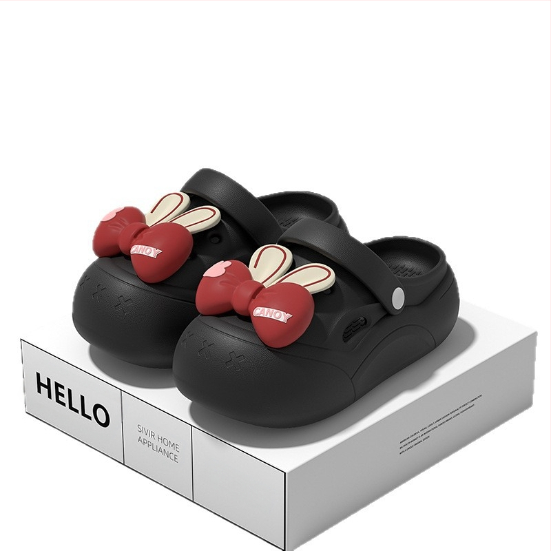 Sandale unisex Crocs din EVA, talpă groasă 5–6 cm, design Baotou Cartoon, crește înălțimea, vară 2025